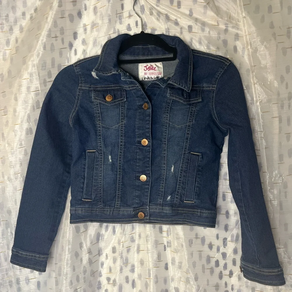 Kids‎ Jean jacket Justice brand Size 10